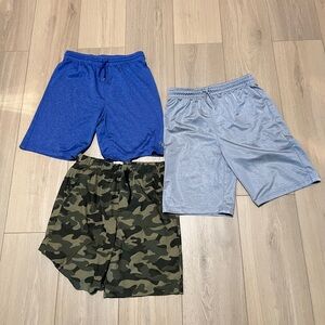 Teens Blue, Gray, and Camouflage Shorts Set